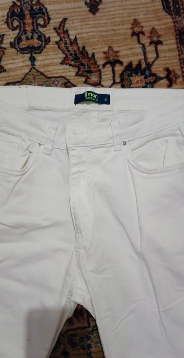 Beyaz Kadın Midi Kumaş Pantolon - Görsel 2