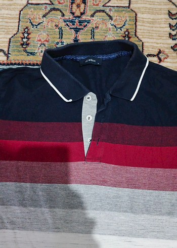 Çizgili Örgü Erkek Polo Yaka Tişört - Görsel 2