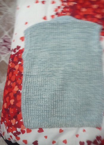 Erkek Çocuk Gri V Yaka Örgü Süveter - Görsel 2