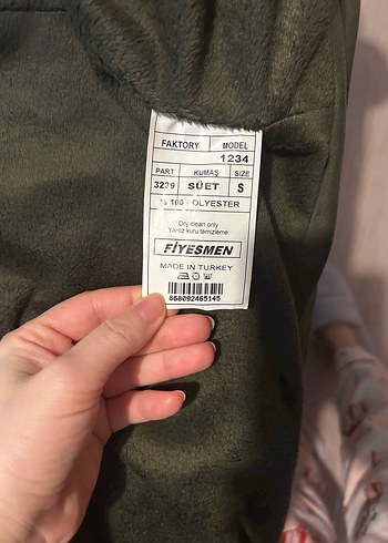 Erkek haki Süet Biker Ceket - Görsel 5