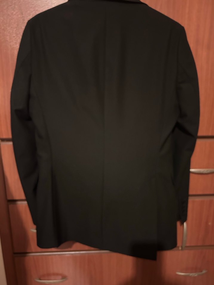 Çıkarılabilir yaka Siyah Erkek Takım Elbise- Damatlık - Görsel 2