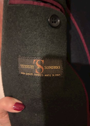 Tessuti di Sondrio Gri Erkek Düğmeli Ceket - Görsel 4