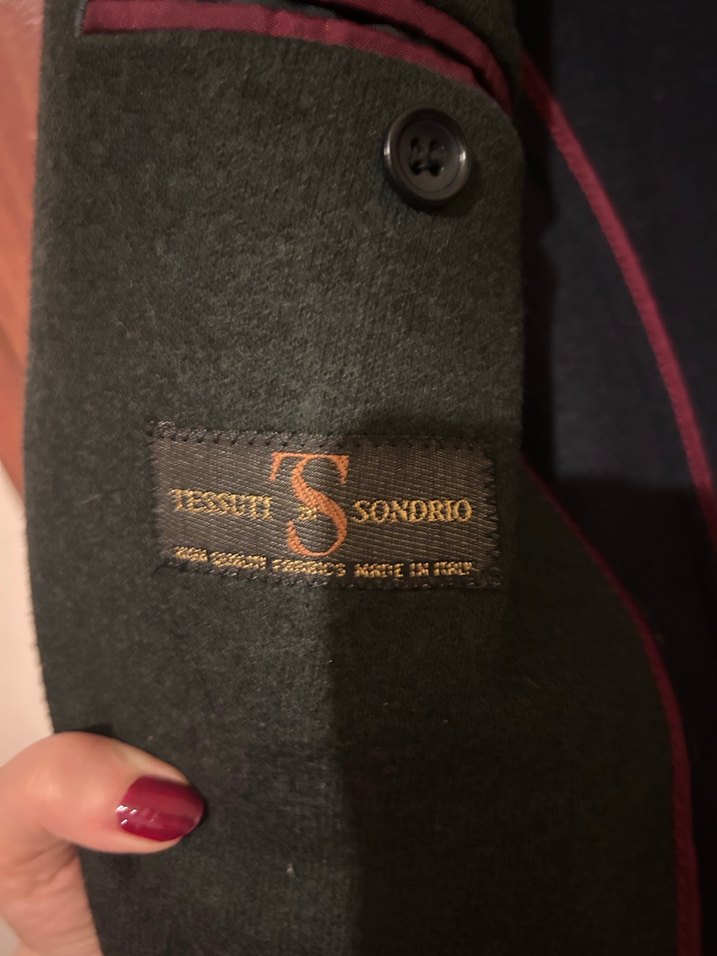 Tessuti di Sondrio Gri Erkek Düğmeli Ceket - Görsel 4