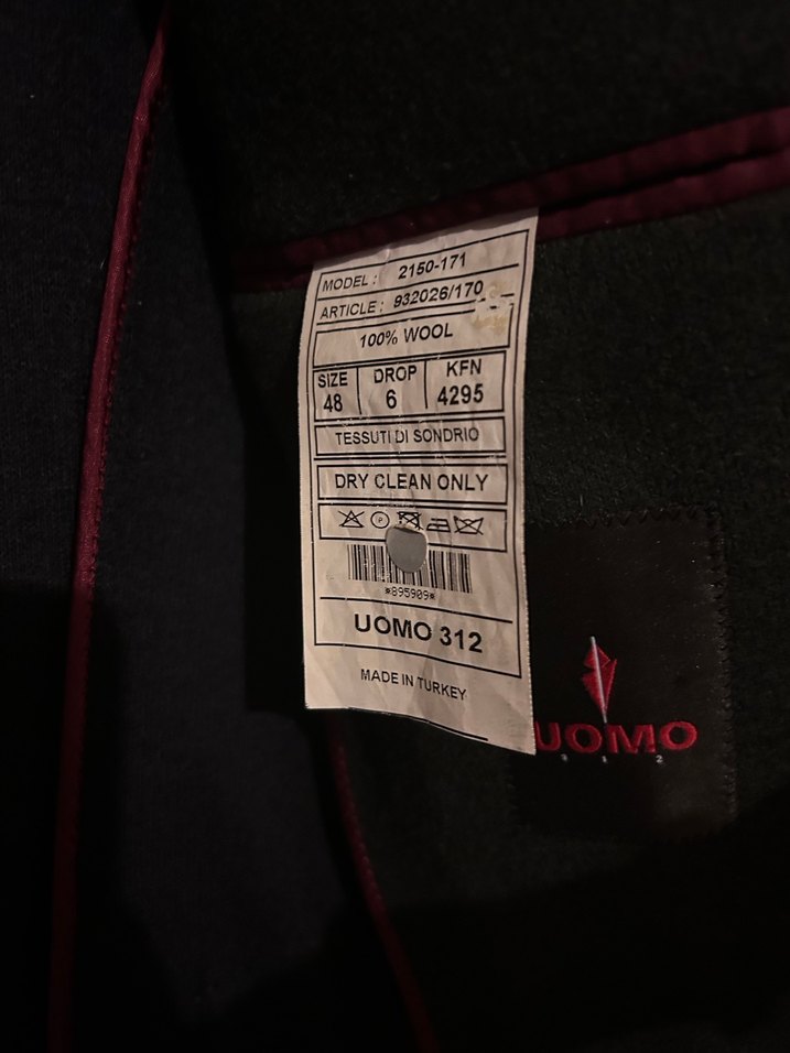 Tessuti di Sondrio Gri Erkek Düğmeli Ceket - Görsel 3