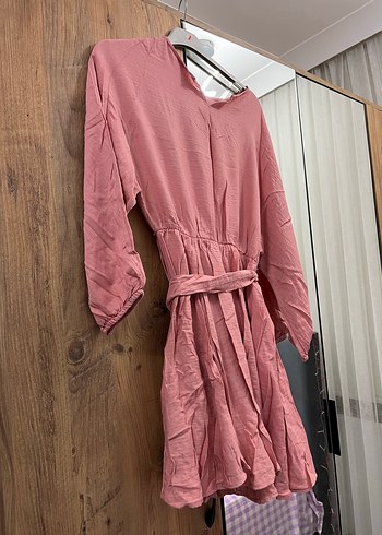 Pembe Bohem Salaş Midi Elbise - Görsel 4