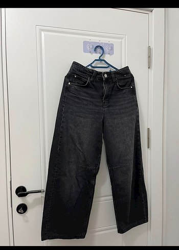 Gri Kadın Normal Kesim Midi Boy Kot Pantolon - Görsel 2