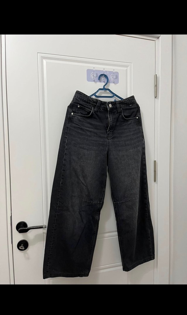 Gri Kadın Normal Kesim Midi Boy Kot Pantolon - Görsel 2