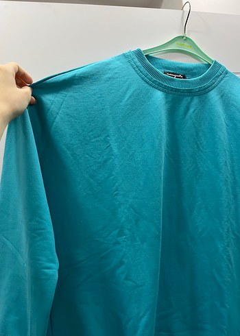 Turkuaz Kadın Oversize Sweatshirt 2lidir - Görsel 2