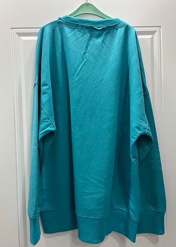 Turkuaz Kadın Oversize Sweatshirt 2lidir - Görsel 4