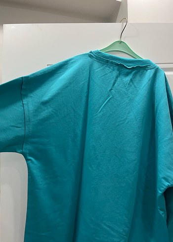 Turkuaz Kadın Oversize Sweatshirt 2lidir - Görsel 5