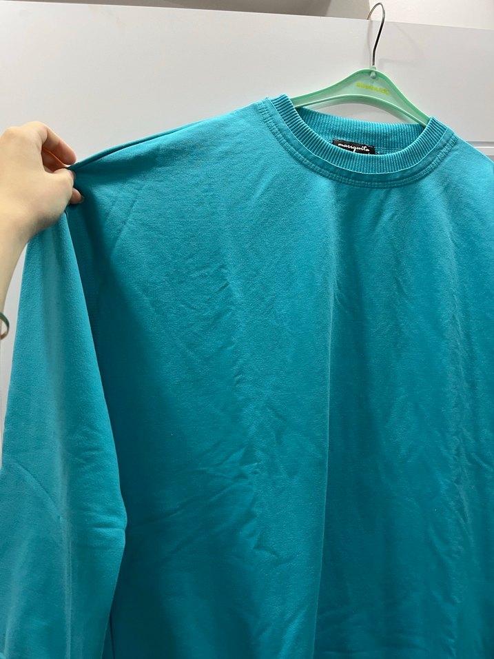 Turkuaz Kadın Oversize Sweatshirt 2lidir - Görsel 2