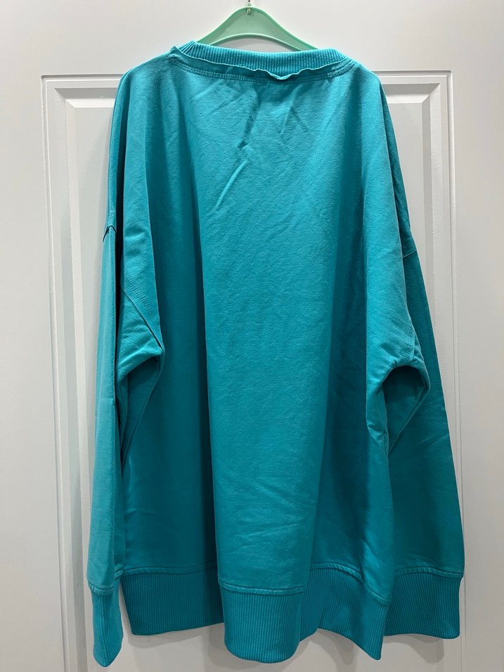 Turkuaz Kadın Oversize Sweatshirt 2lidir - Görsel 4