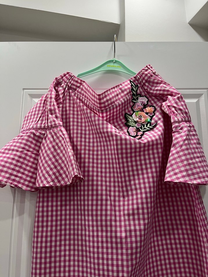 Pembe Fırfırlı Kız Elbisesi - Görsel 2