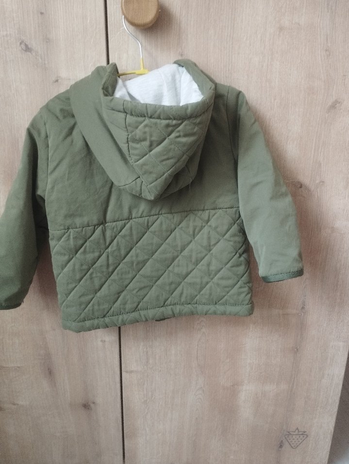 Kapüşonlu Erkek Çocuk Haki Mont - Görsel 2