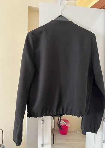 Siyah Fermuarlı Kadın Ceket - Görsel 2