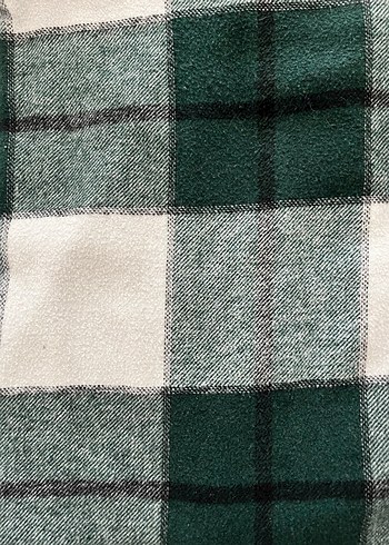 Yeşil Ekose Düğmeli Kadın Gömlek - Görsel 3