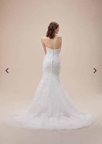 Beyaz Straplez Uzun A Kesim Gelinlik - Görsel 5