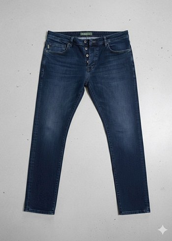 34-36 Beden Lacivert Erkek Kot Pantolon - Görsel 3