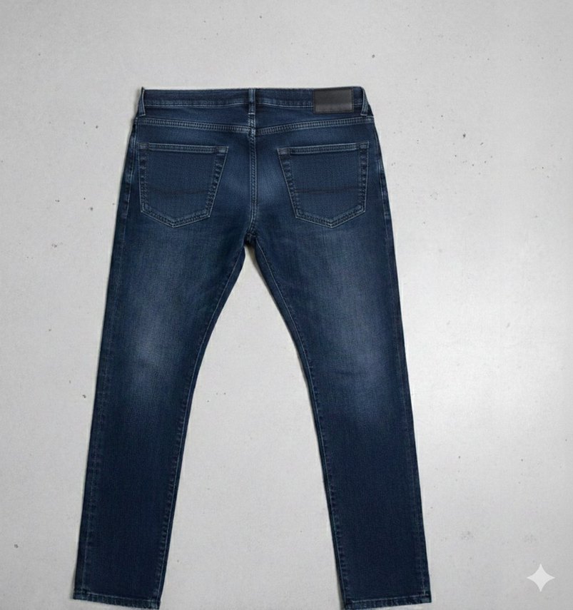 34-36 Beden Lacivert Erkek Kot Pantolon - Görsel 4