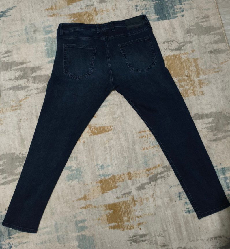 34-36 Beden Lacivert Erkek Kot Pantolon - Görsel 2