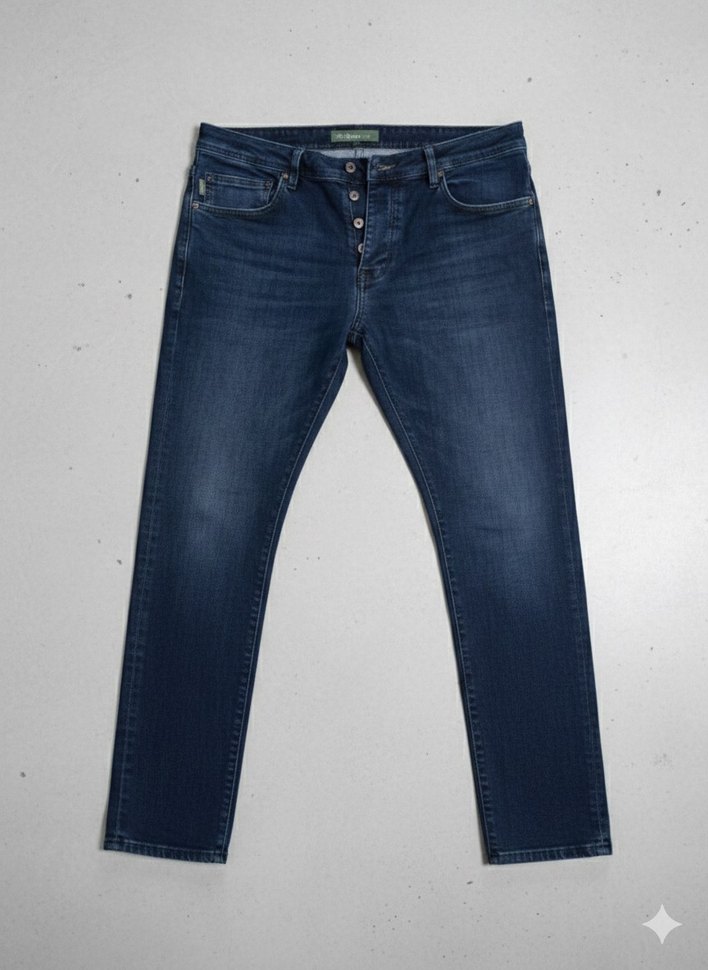 34-36 Beden Lacivert Erkek Kot Pantolon - Görsel 3