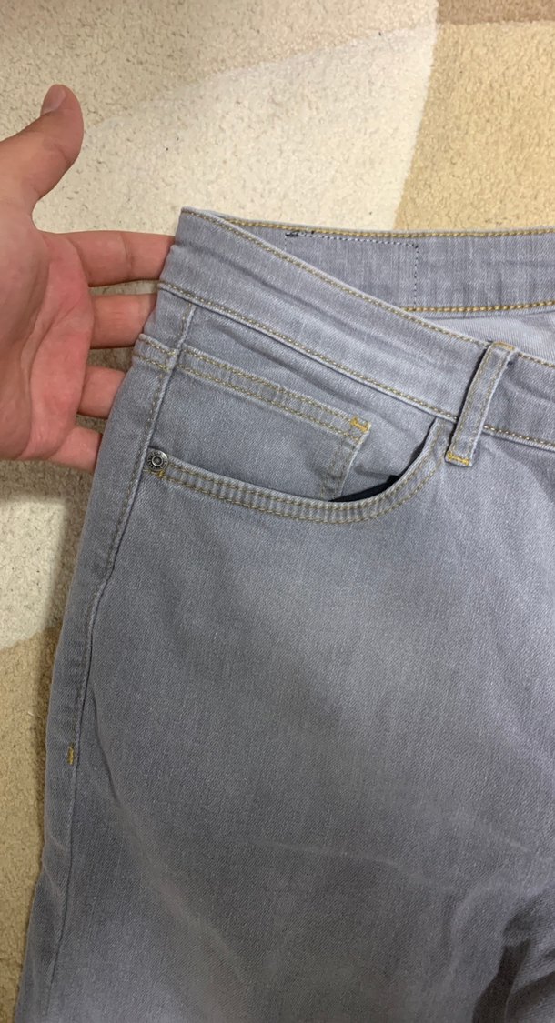 Gri Erkek Denim Jean Pantolon - Görsel 3