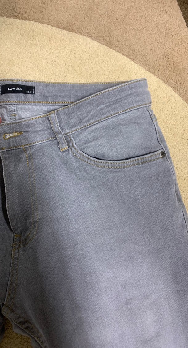 Gri Erkek Denim Jean Pantolon - Görsel 4