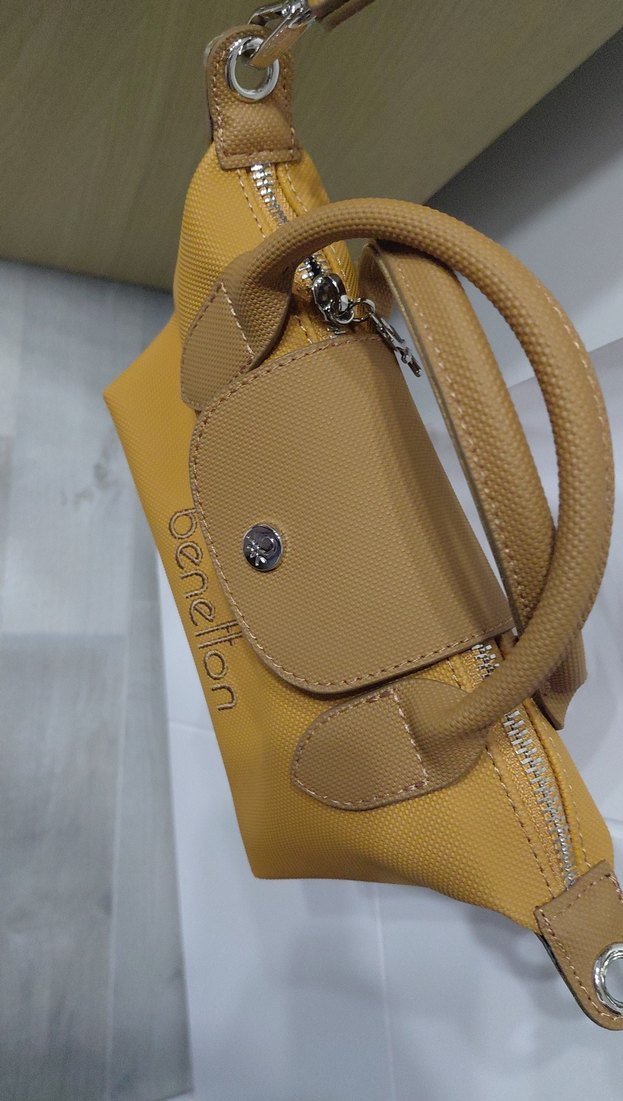 Camel Deri Kadın Bel Çantası - Görsel 4