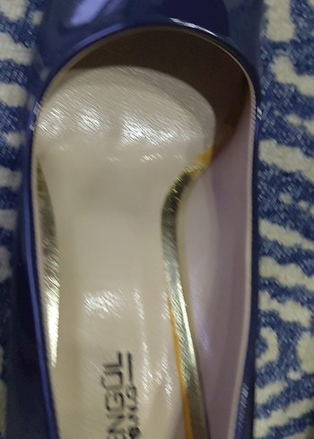 Mavi Rugan Dolgu Topuklu Kadın Stiletto 39 numara hiç girilmedi - Görsel 4