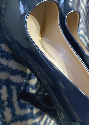 Mavi Rugan Dolgu Topuklu Kadın Stiletto 39 numara hiç girilmedi - Görsel 2