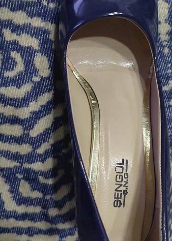 Mavi Rugan Dolgu Topuklu Kadın Stiletto 39 numara hiç girilmedi - Görsel 5