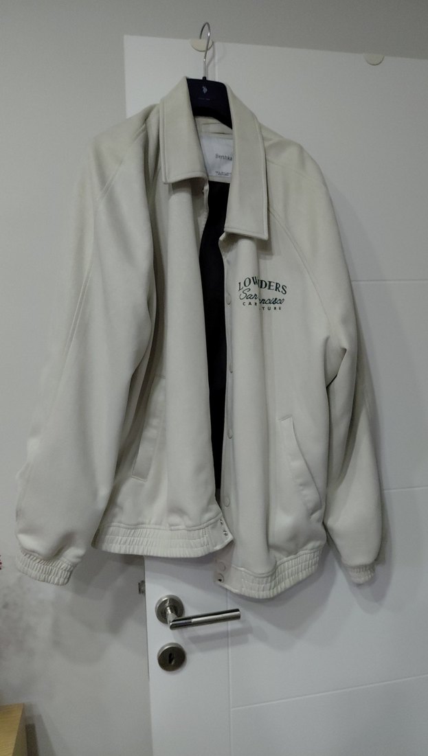 Beyaz Fermuarlı Kadın Midi Ceket - Görsel 2