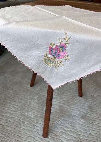 Tekli fiyatıdır,Pembe Nakışlı Pastel Peçeteler - Görsel 2