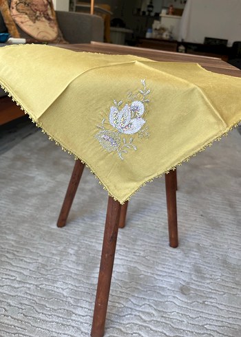 Tekli fiyatıdır. Camel Renk İşlemeli Misafir peçetesi - Görsel 3