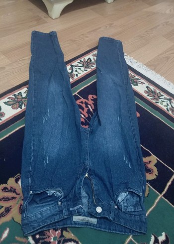 Kadın Lacivert Bol Kesim Denim Pantolon - Görsel 2