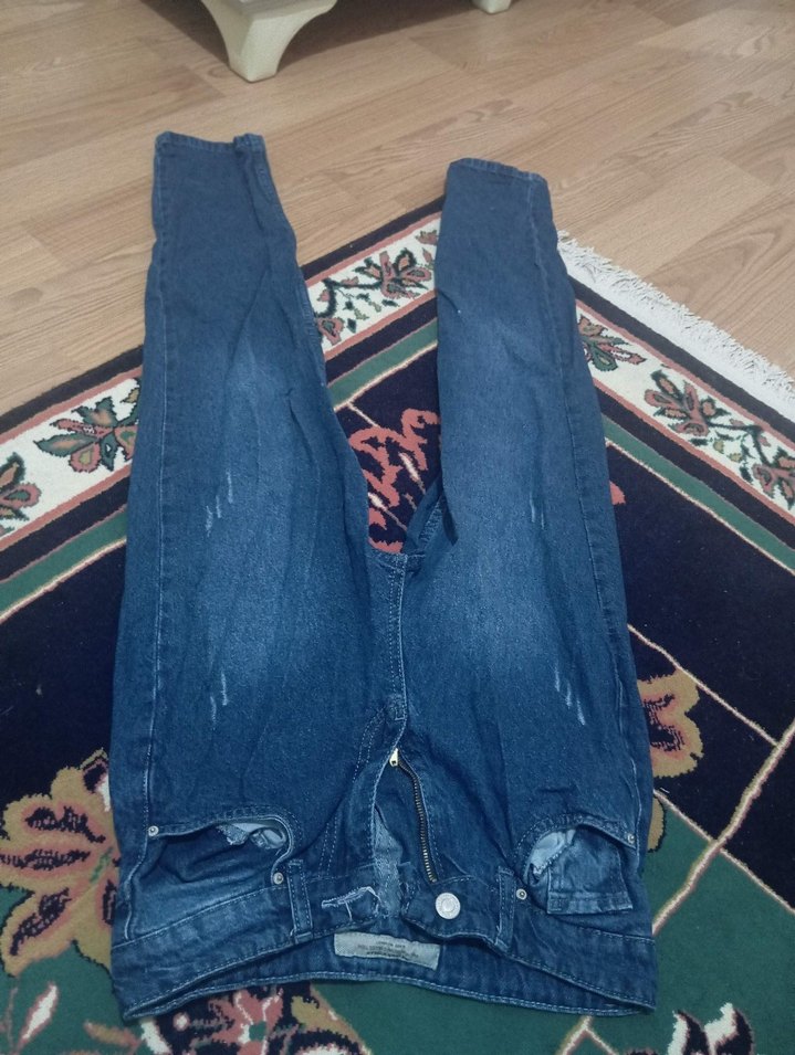 Kadın Lacivert Bol Kesim Denim Pantolon - Görsel 2