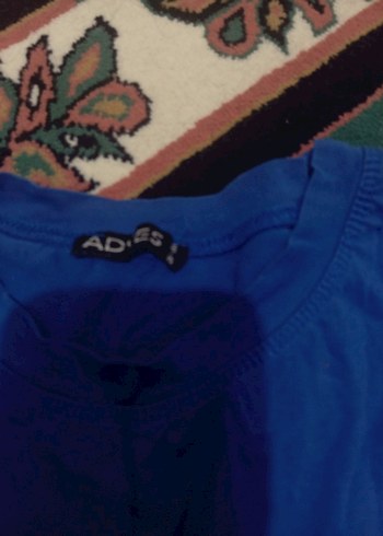 Lacivert Oversize Basic crop Tişört - Görsel 2