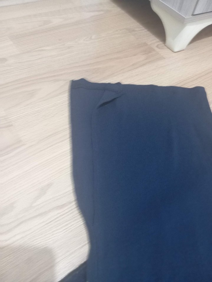 lacivert yırtmaçlı etek - Görsel 3