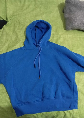 lacivert Kapüşonlu Kadın Sweatshirt - Görsel 2