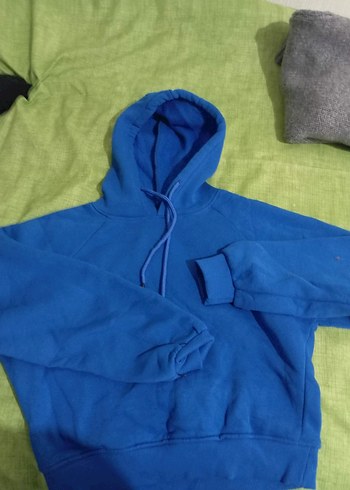 lacivert Kapüşonlu Kadın Sweatshirt - Görsel 3