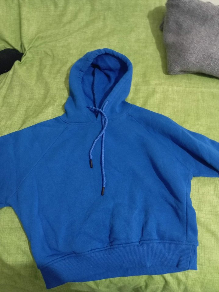 lacivert Kapüşonlu Kadın Sweatshirt - Görsel 2