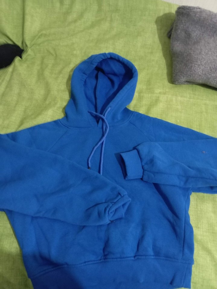 lacivert Kapüşonlu Kadın Sweatshirt - Görsel 3