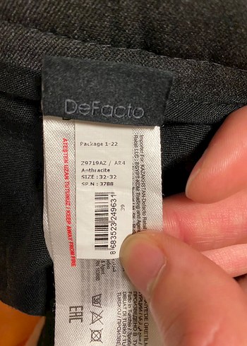 Defacto Kumaş Görünümlü Jogger Pantolon - Görsel 3