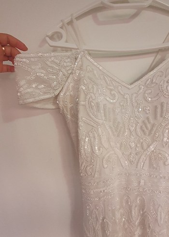 Olag Cassini İşlemeli Bohem Uzun Gelinlik - Görsel 3