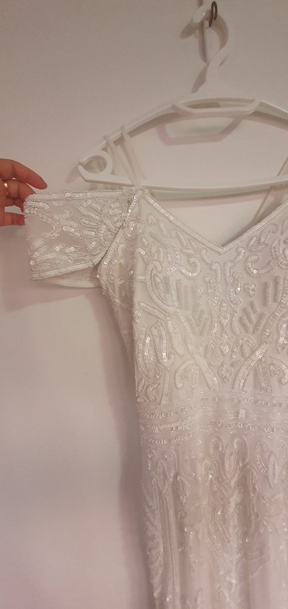 Olag Cassini İşlemeli Bohem Uzun Gelinlik - Görsel 3