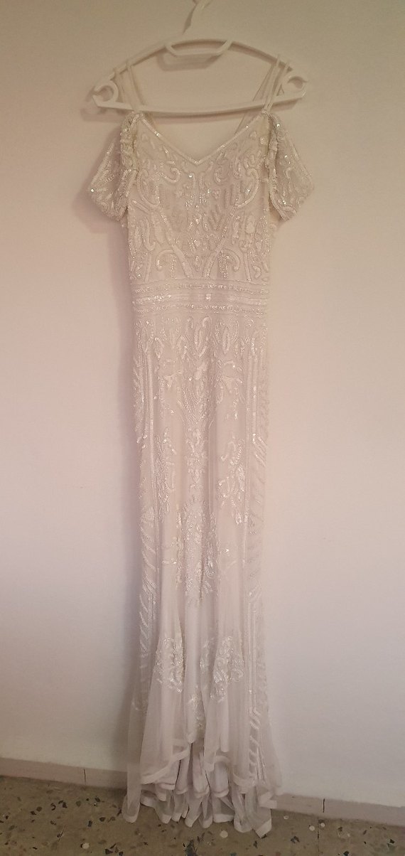 Olag Cassini İşlemeli Bohem Uzun Gelinlik - Görsel 2