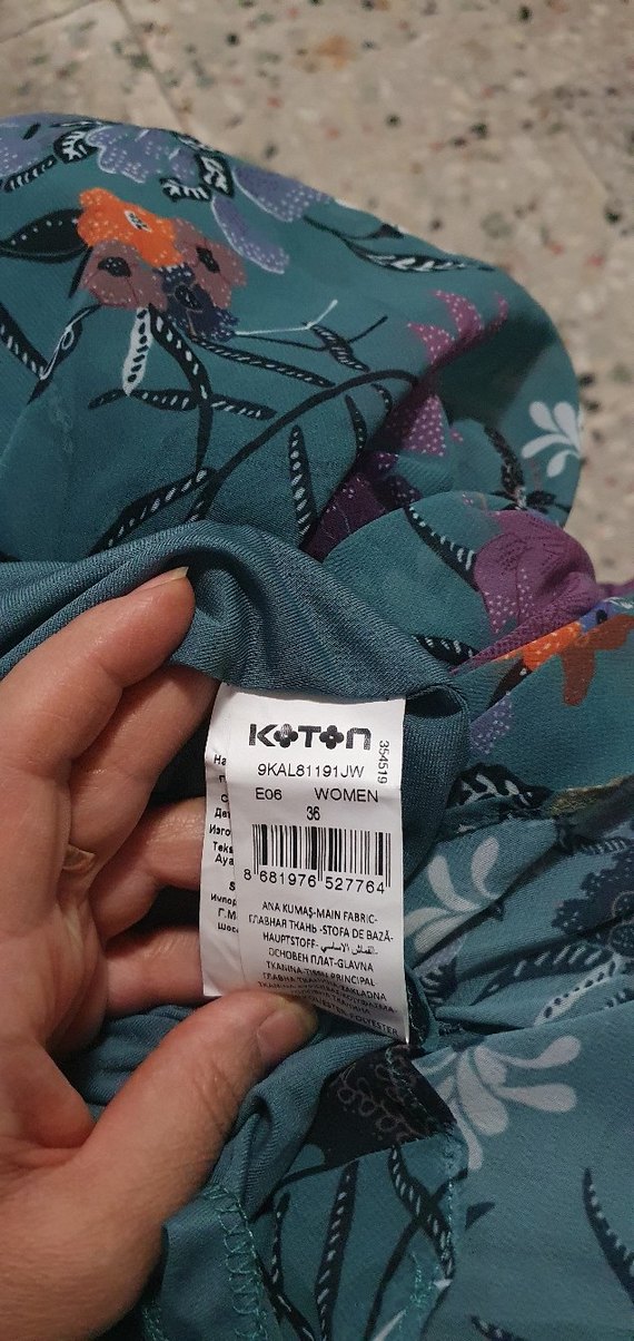 V Yaka Volanlı Mini Bohem Elbise - Görsel 3