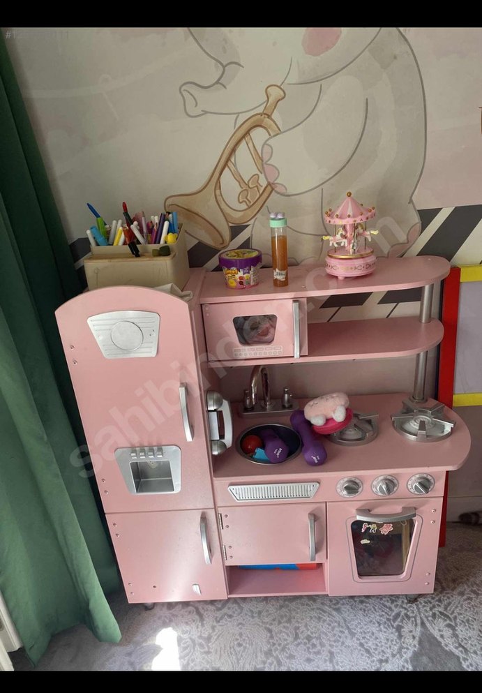 Pastel Pembe Çocuk Mutfak Seti - Görsel 3