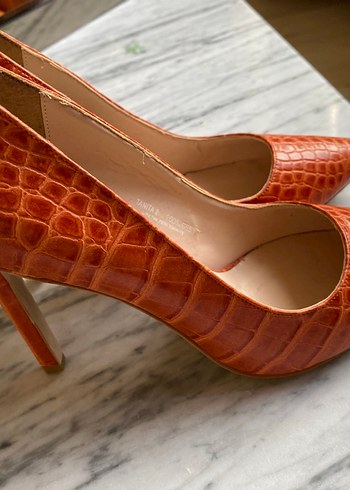 Nine West Kadın Kahverengi Yılan Derisi Stiletto - Görsel 2