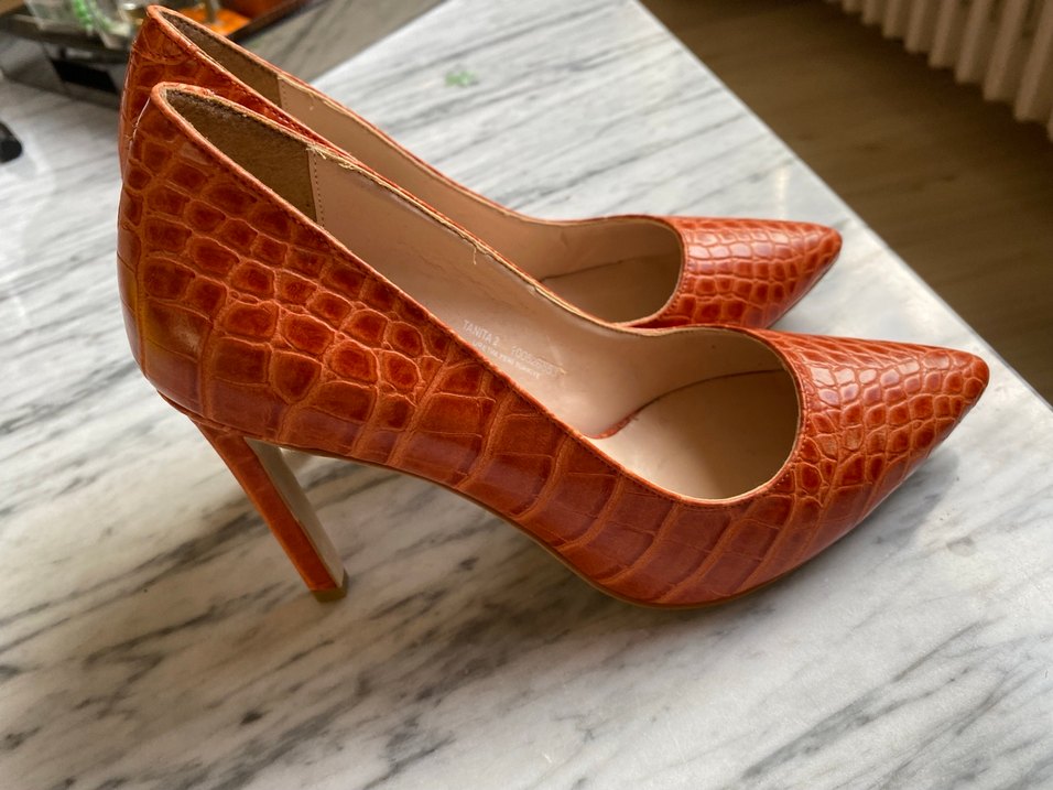 Nine West Kadın Kahverengi Yılan Derisi Stiletto - Görsel 2